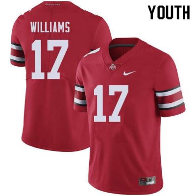 Youth Ohio State Buckeyes #17 Alex Williams Red Nike NCAA College Football Jersey Summer FYS6744DA